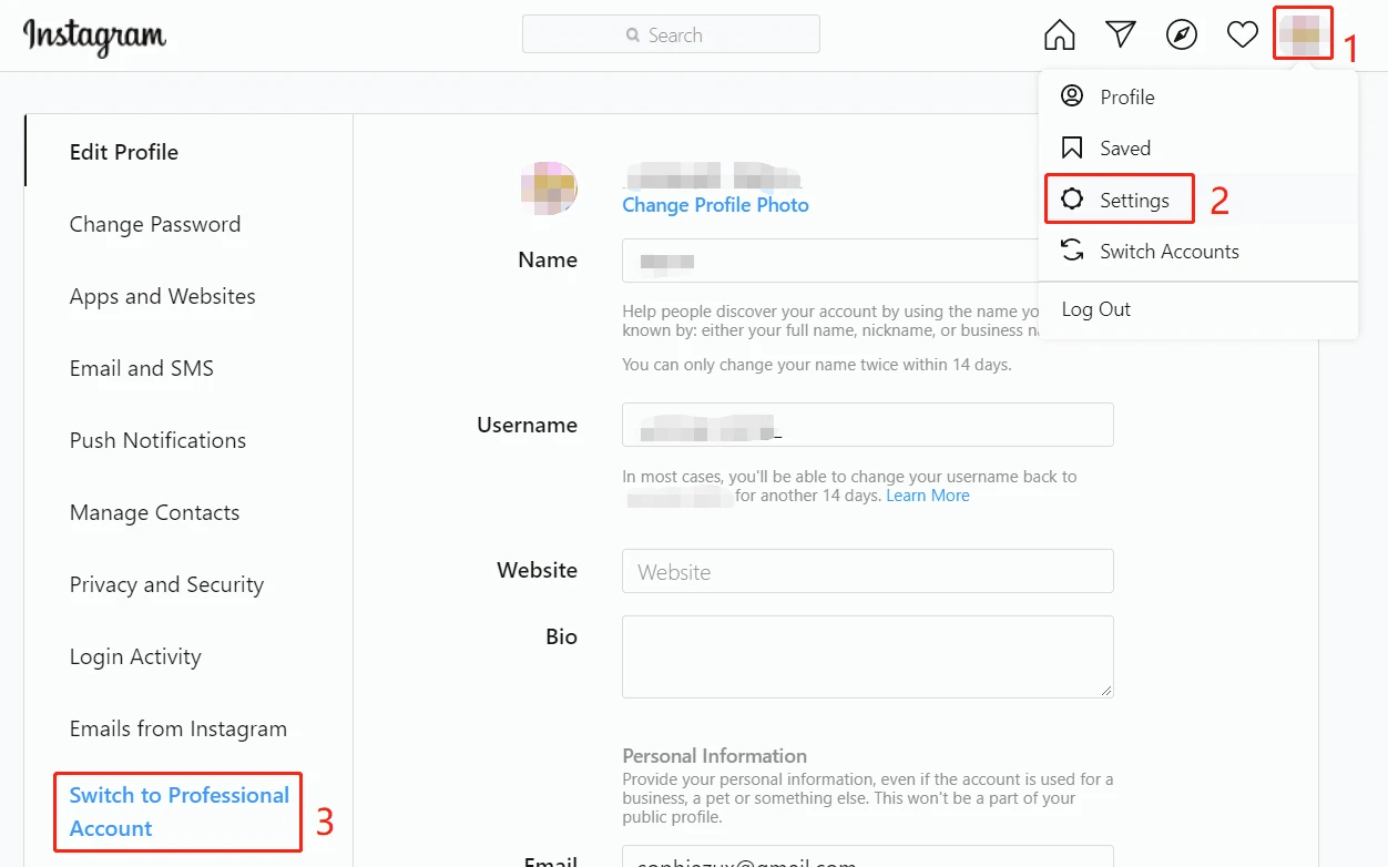 IG Step 1: Account Type